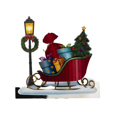 LED SLEIGH WNDW CLING