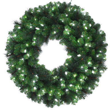 PINE WREATH PURE WHT 48"