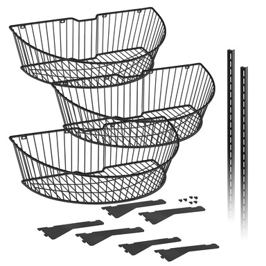 END CAP 3 TIER BSKT BLK