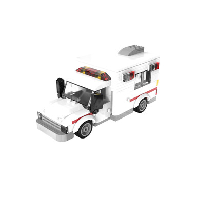 BLOCK AMBULNC WHT/RD/BLK