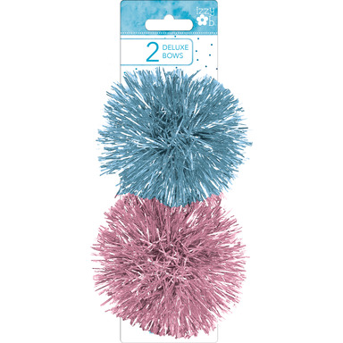 Pi Bows Pink/blue Firework 2pk