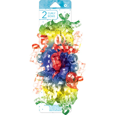 Pi Bows Curly Primary Multi 2pk
