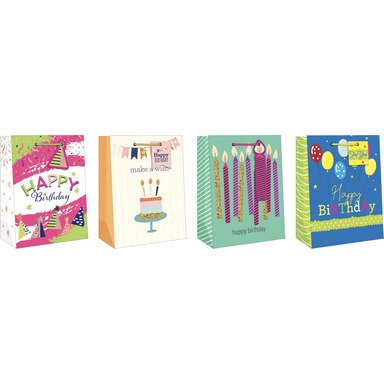 Pi Gift Birthday Bag Asstd