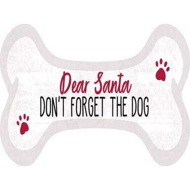 WALL SIGN DOG BONE WHT