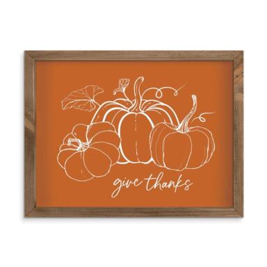 GIVE THANKS FRAMED ART