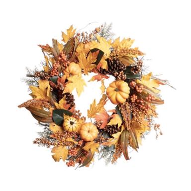 Celebraton Fall Wreath Unlit 24"