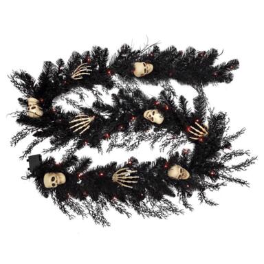 GARLAND SKULL B/O BLK 9'