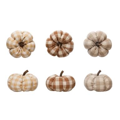 FABRIC PUMPKIN 3" ASST