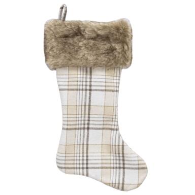 WOVEN PLAID STKG 20"