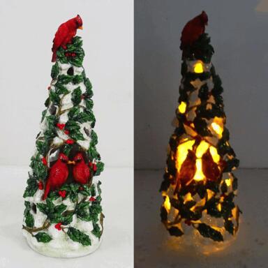 LED TREE CRDNL TBLTP 14"