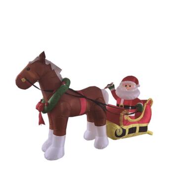 SANTA W/HORSE 9'