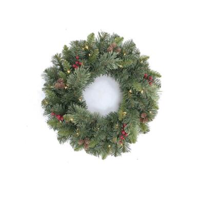 CMAS PNE WREATH LED 24"