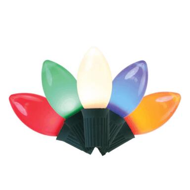25Ct LED C9 Multi Xmas Lights
