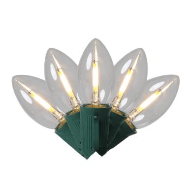 25Ct LED C9 WW Xmas Lights