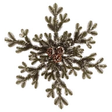WREATH SNOWFLAKE PRELIT