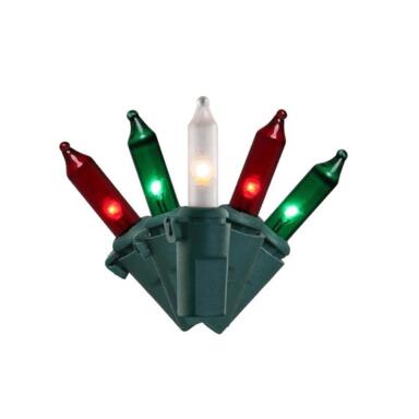 100Ct T5 R/G/W LED Xmas Lights