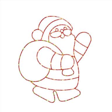 CMAS WNDW SANTA LGHT 14"