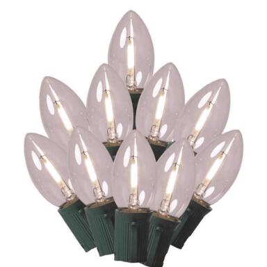 Led C9 Pure Wht 25ct