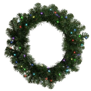 24" Prelit RGBW Brilliant Wreath