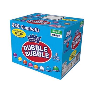 GUMBALLS ASSORTED 850CT