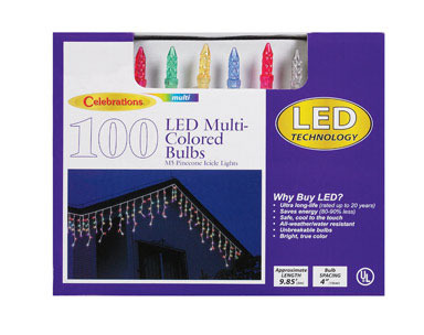 ICICLE LIGHTS LED100 MLT