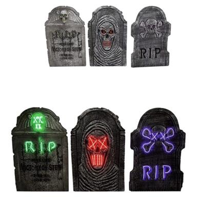 22" Lighted Tombstones