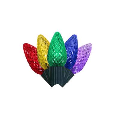 25CT C9 Multi LED Xmas Lights