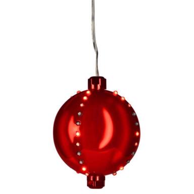 4" Red Snow Fall Ornament