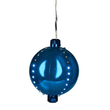 4" Blue Snow Fall Ornament