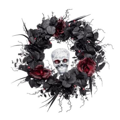 24" LED Halloween Wreath