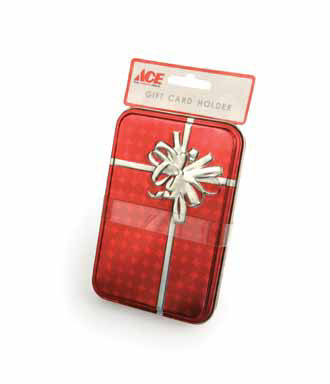 GIFT CARD TIN RED/SILVER