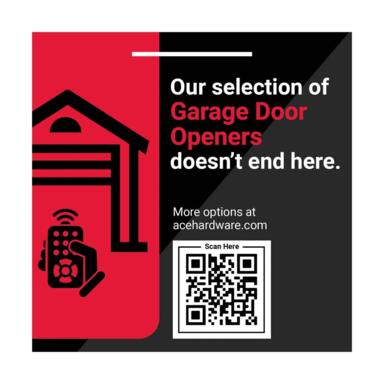 Garage Door Opener Sign