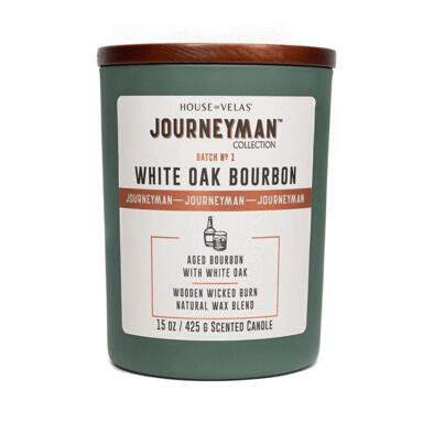CANDLE WHT OAK BRBN 15OZ