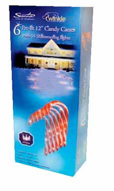 TWINKLE CANDY CANES 6PK