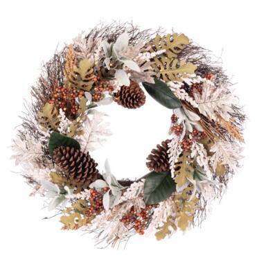 WREATH NTRL B/O WRM WHT