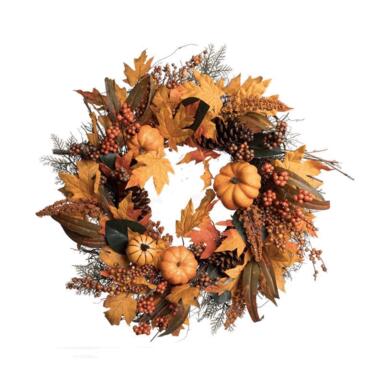 24" Orange/Yellow Fall Wreath