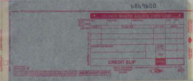 BANKCARD CRDT SLIP BX100