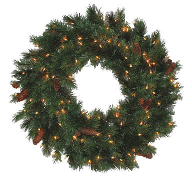 WREATH GRT FALLS CLR30"