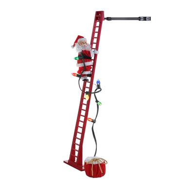 STEPPING SANTA W LADDER