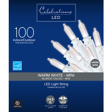 100CT Mini C/WW String Lights