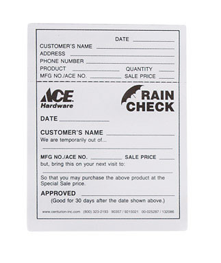 ACE RAIN CHECK