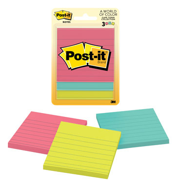 POSTIT NOTE LINE ASST3PK