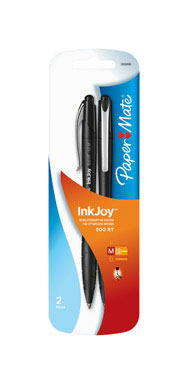 INKJOY PENS 500RT BLK2PK