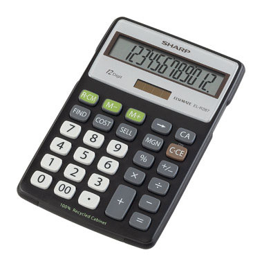 CALCULATOR 12DIGT RECYCL