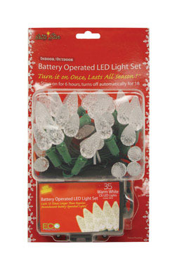 LED B/OP C6 WHITE 35CT