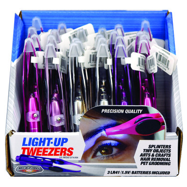 LIGHT-UP TWEEZERS ASST