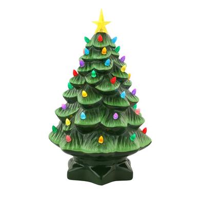 NOSTLGC TREE 2TONE14"GRN