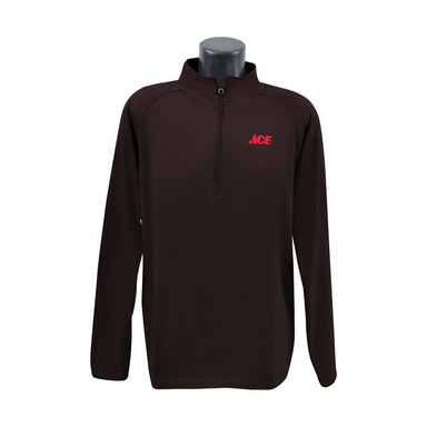 PULLOVER MEN BLK 1/4ZP L