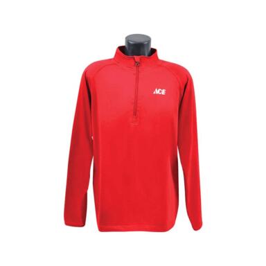 PULLOVER MEN RED 1/4ZP M