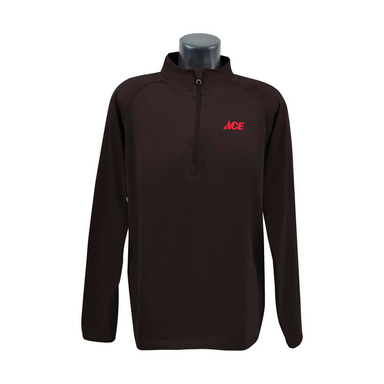 PULLOVER MEN BLK 1/4 XXL